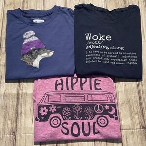 Bundle of 3 | Women’s Hippie Graphic T-Shirts | Size Small